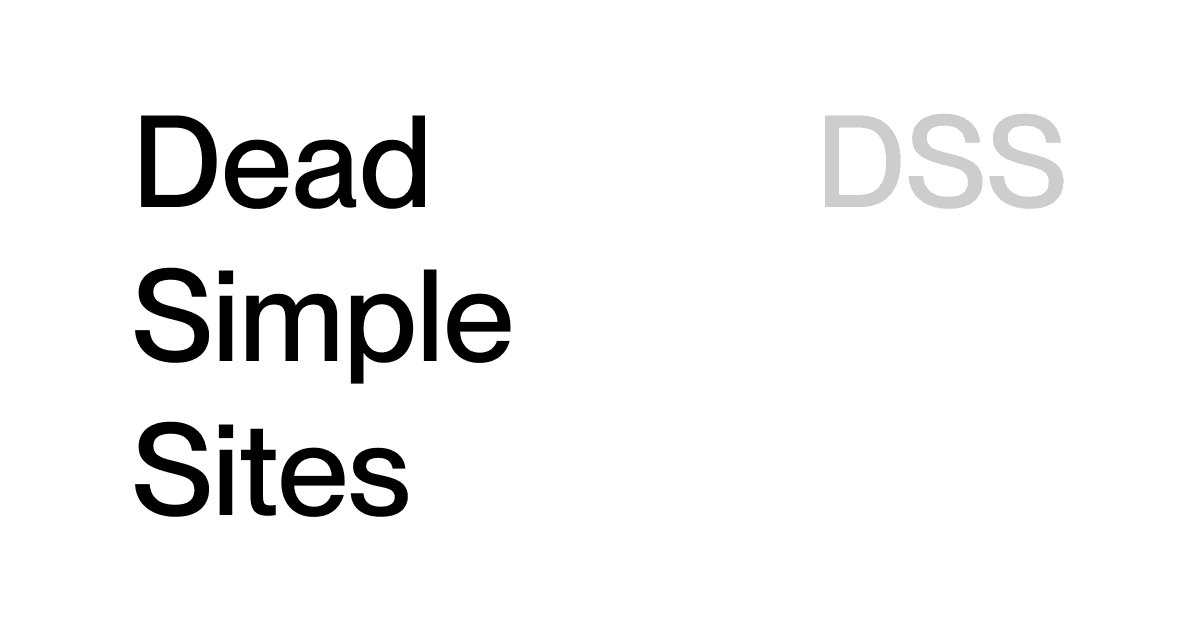 Dead Simple Sites — Minimal Website Inspiration